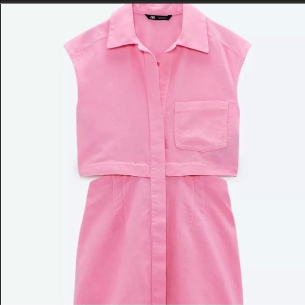 Zara Pink Sleeveless Mini Dress - Picture 4 of 10